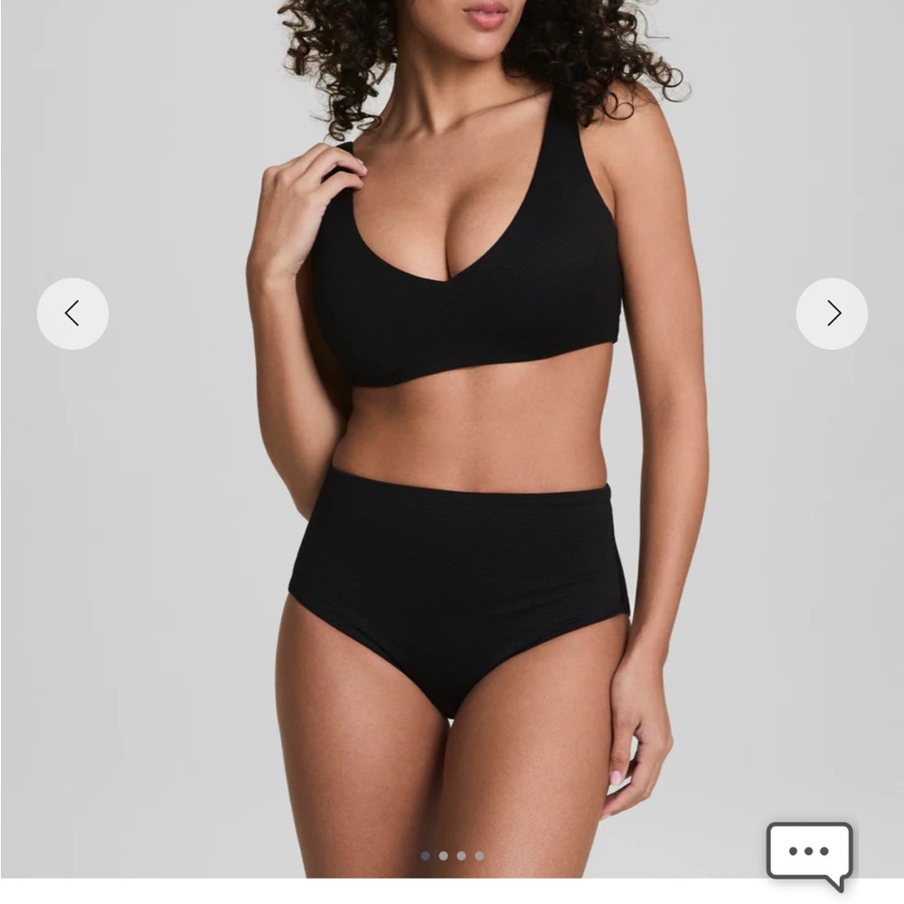 Pique Plunge Bikini Top by Spanx